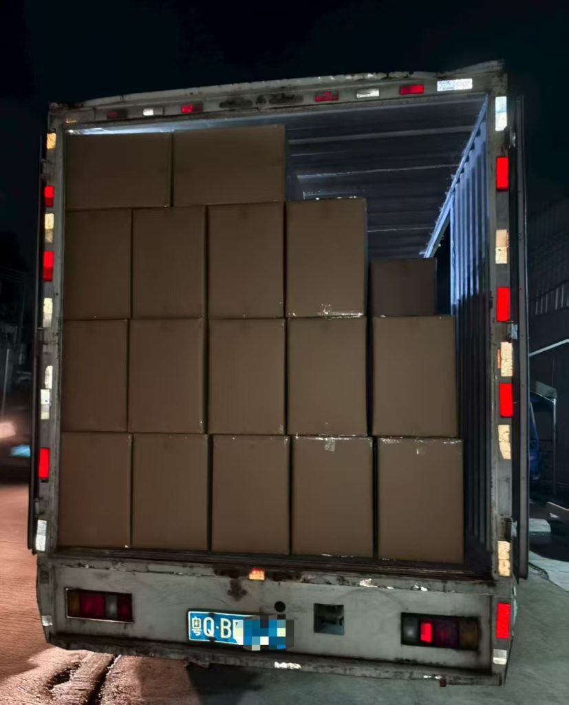 Colin inspecting shipment at partner factory